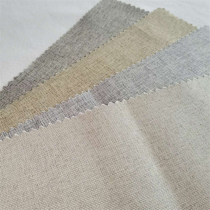 CC-8021 Hot Sale 100% Shading Blackout Curtain Fabrics Linen Polyester Curtain Fabric For The Living Room
