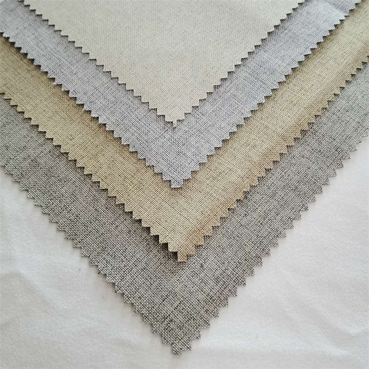 CC-8021 Hot Sale 100% Shading Blackout Curtain Fabrics Linen Polyester Curtain Fabric For The Living Room