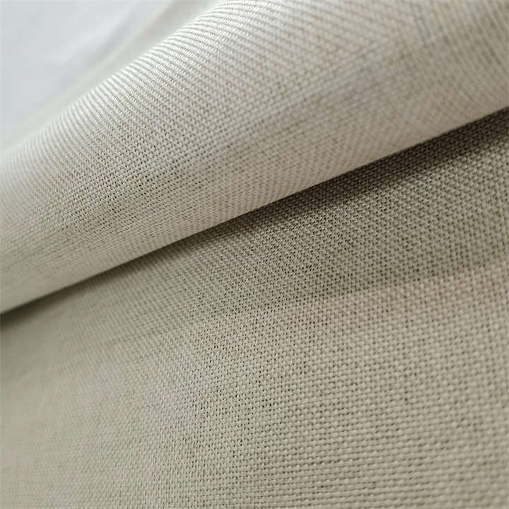CC-8021 Hot Sale 100% Shading Blackout Curtain Fabrics Linen Polyester Curtain Fabric For The Living Room