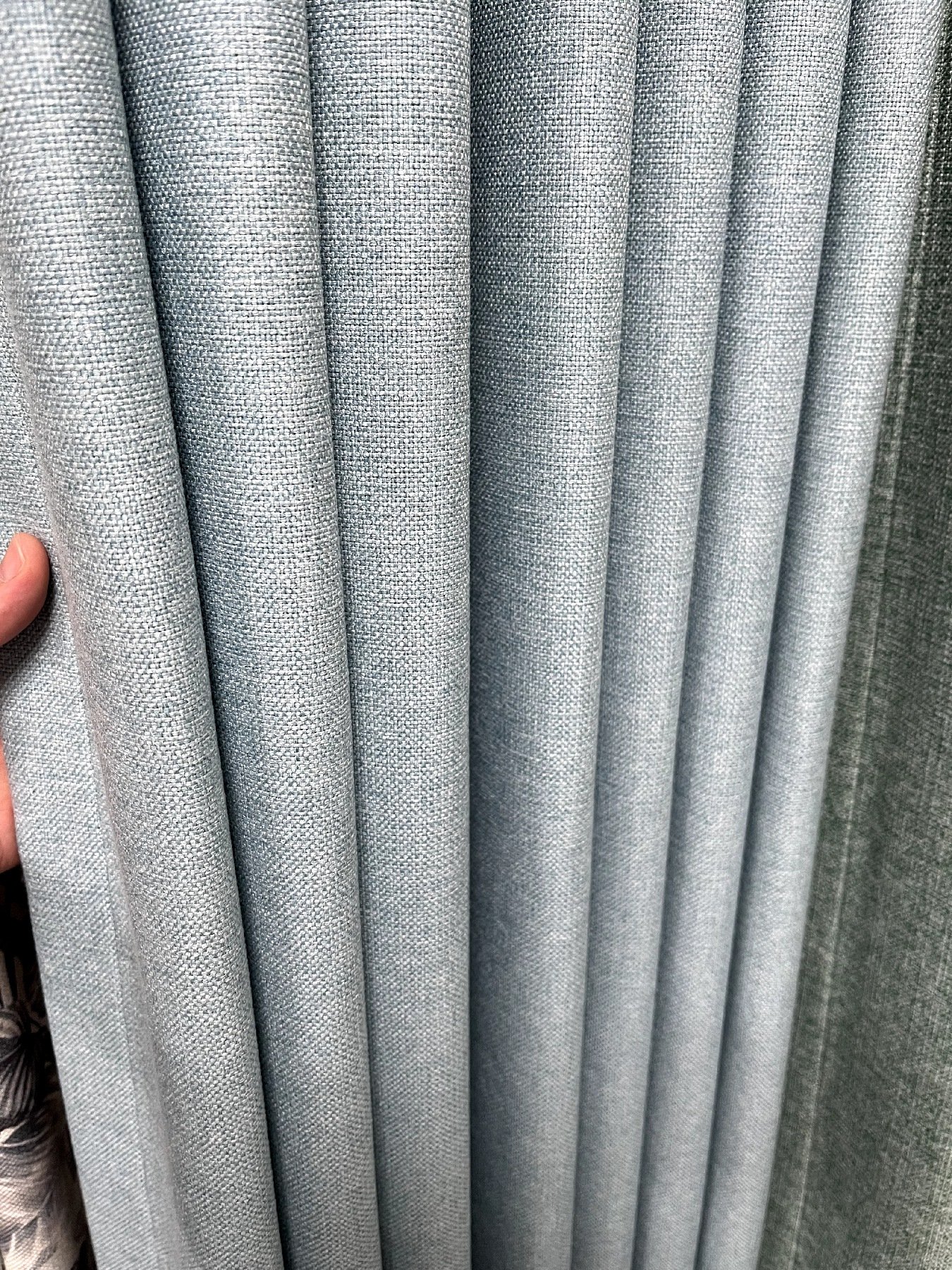 140cm Width 100% Full Blackout Linen-Look Polyester Fabric Curtain Roll 55/56 Inch Inch Plain Woven Wedding Outdoor Lining