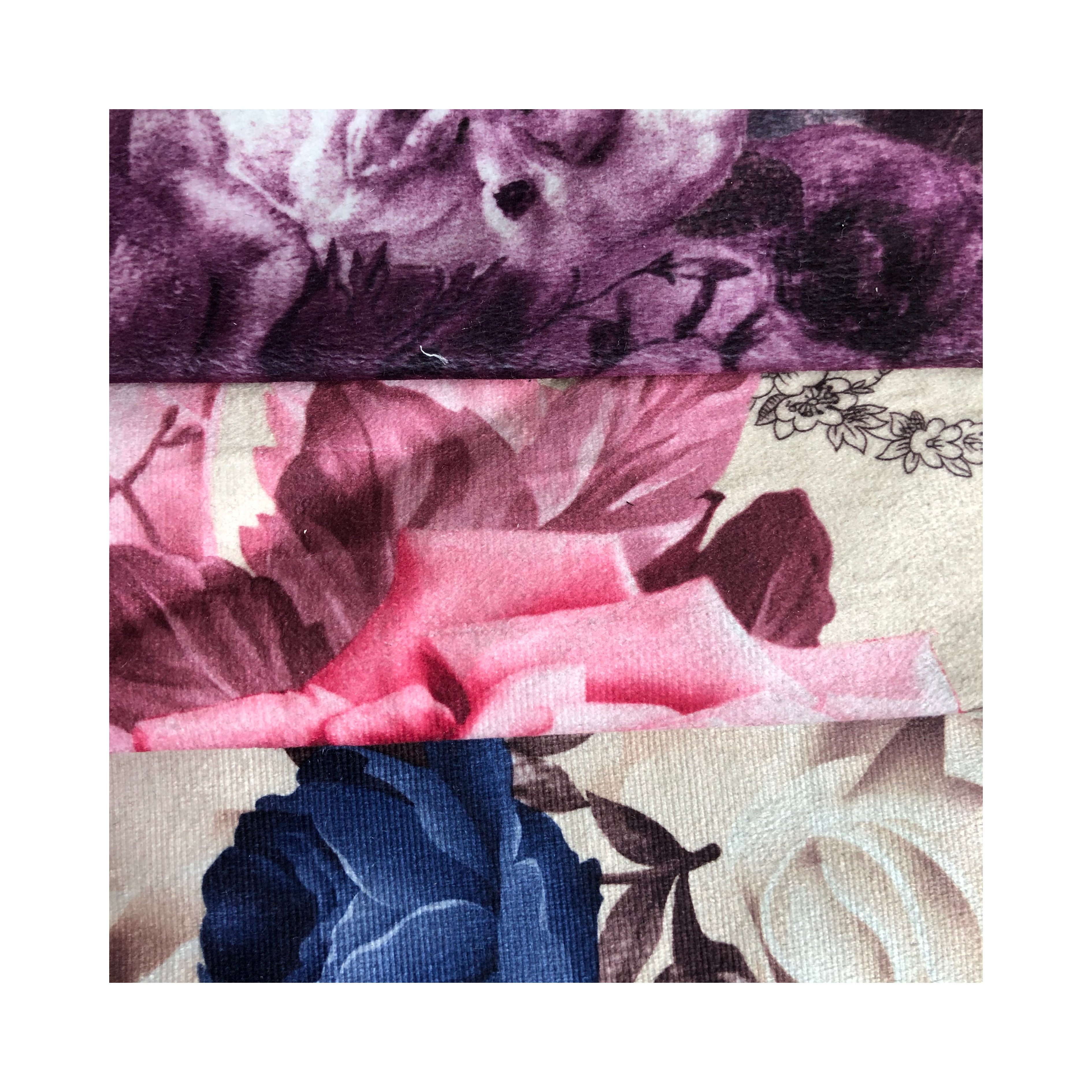 Decorative Glitter Flower Pattern Fabric Velvet Sofa Printed Velvet Fabric