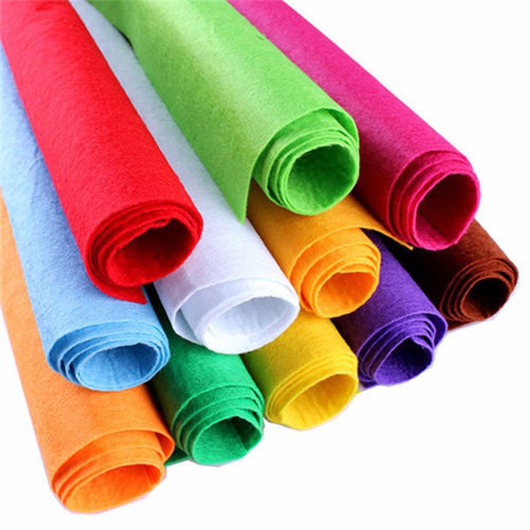 Needle Punched Nonwoven 100% Polyester Fabric Fiber Felt Multicolor Fet