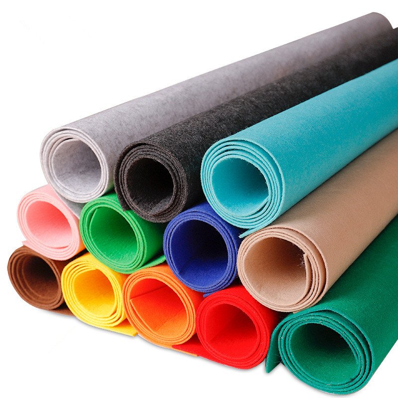 Needle Punched Nonwoven 100% Polyester Fabric Fiber Felt Multicolor Fet