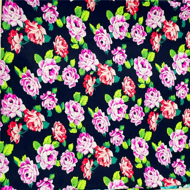 Fabric supplier flower design polyester knitted wool peach print fabrics