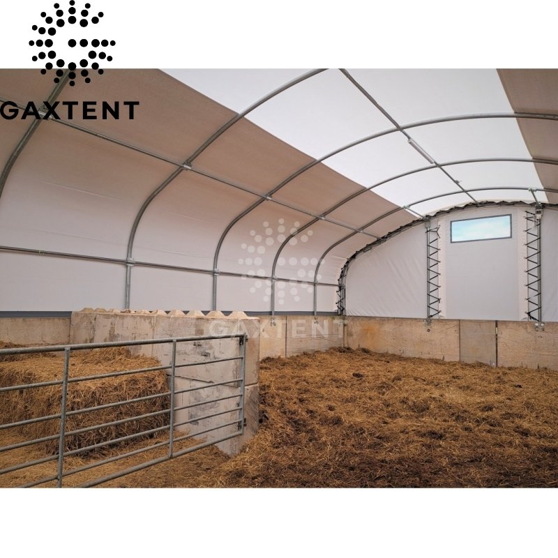 8 m Span 650gsm PVC Livestock Shelter Portable Cattle