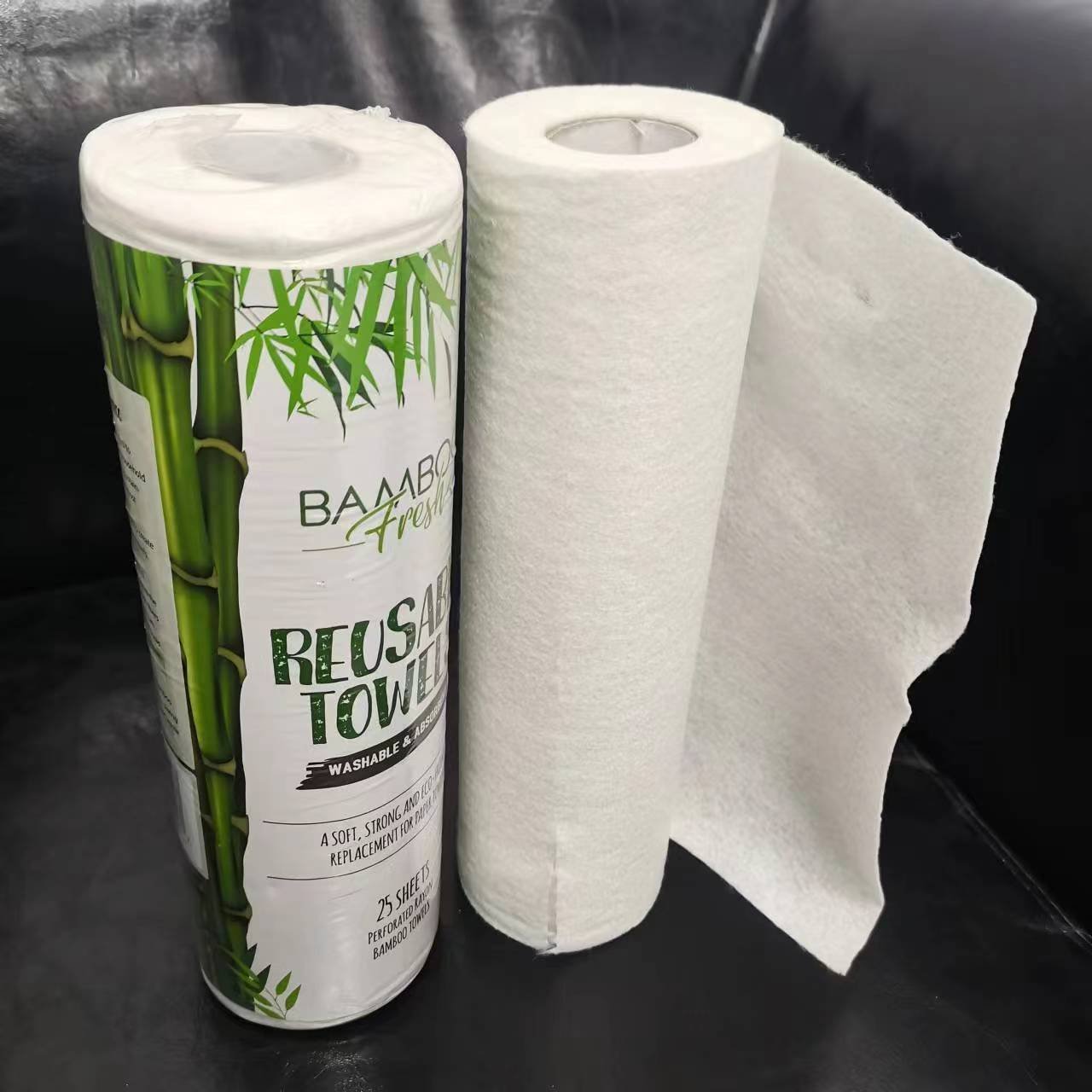 100% bamboo environmentally friendly needle punched nonwoven fabrics dispoaible wipes