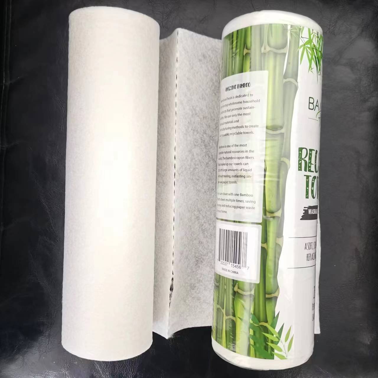 100% bamboo environmentally friendly needle punched nonwoven fabrics dispoaible wipes