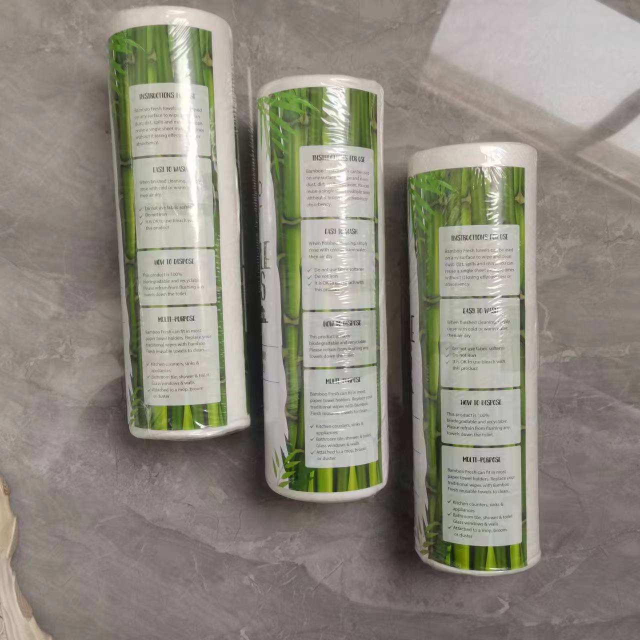 100% bamboo environmentally friendly needle punched nonwoven fabrics dispoaible wipes