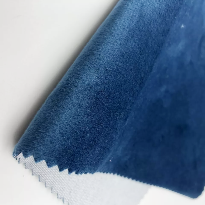 100%Polyester Holland Velvet With Pongee Backing Fabric For Home Textile Upholstery