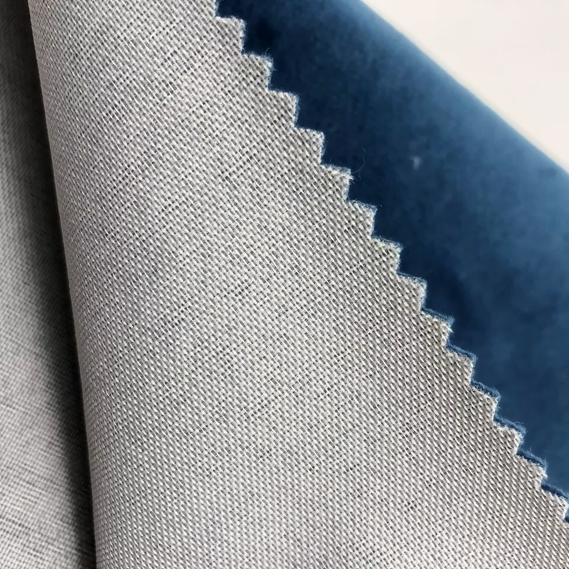 100%Polyester Holland Velvet With Pongee Backing Fabric For Home Textile Upholstery