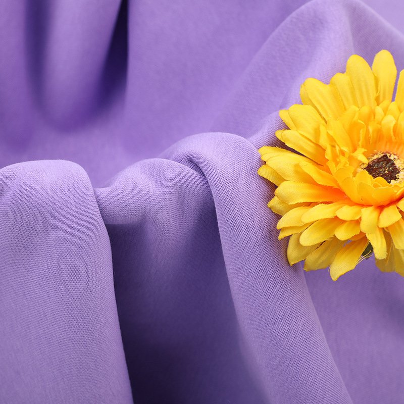 high quality jersey fabric manufacturer knitted 100% polyester knitted plain dyed t shirt single jersey fabric