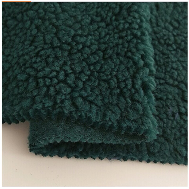 High quality 100% polyester knitted sherpa fleece fabric wool fake fur for coat jacket blanket