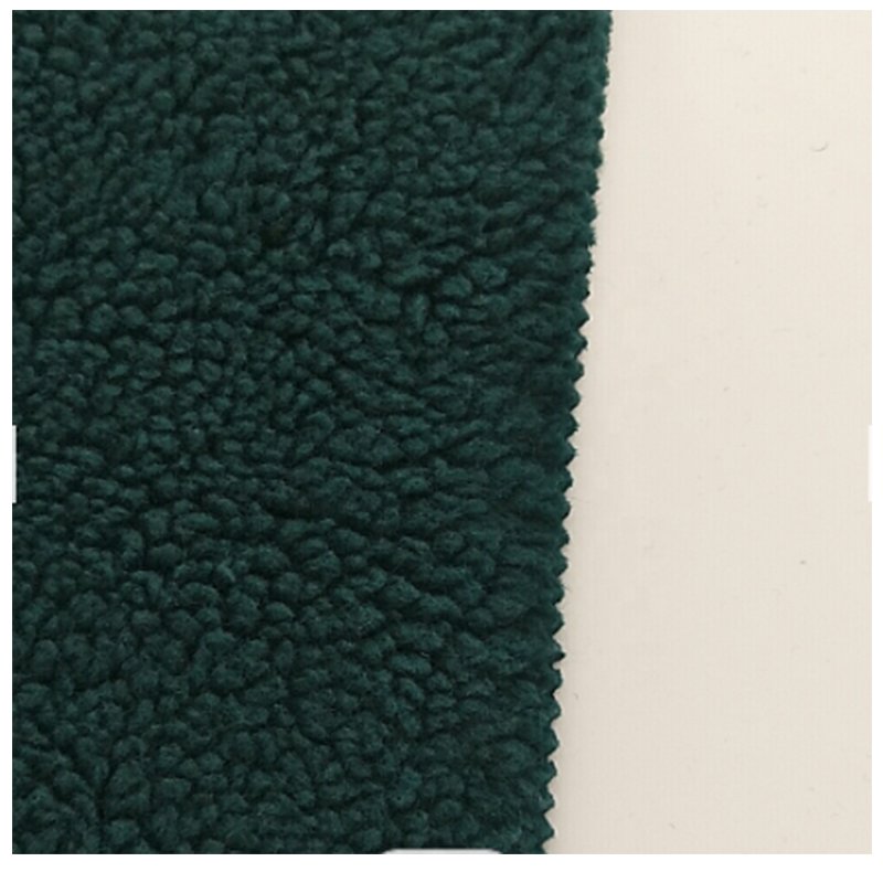High quality 100% polyester knitted sherpa fleece fabric wool fake fur for coat jacket blanket