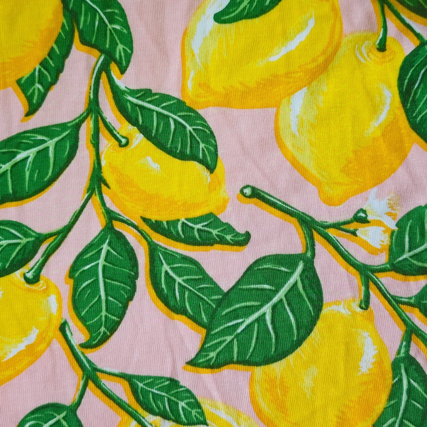 Custom Design Anti-Bacteria Wicking Moisture 70% Bamboo 30% Cotton Lemon Printed Single Jersey Fabric For Baby Clothing