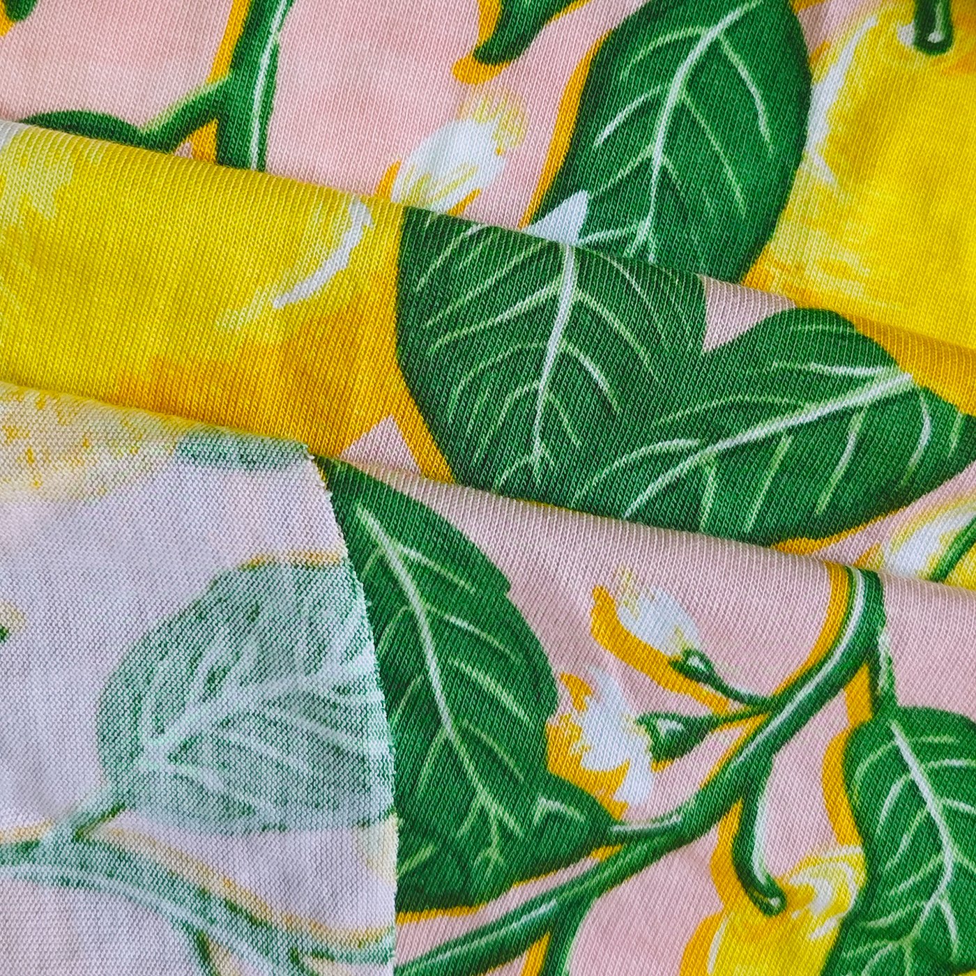 Custom Design Anti-Bacteria Wicking Moisture 70% Bamboo 30% Cotton Lemon Printed Single Jersey Fabric For Baby Clothing