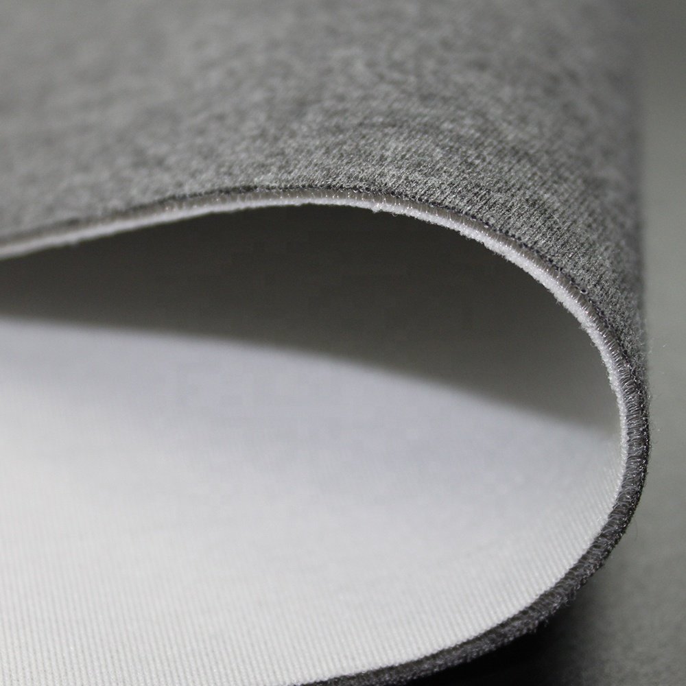 TR Linen grey knitd scuba textiles fabric double layer scuba air layer fabric for fashion cloth
