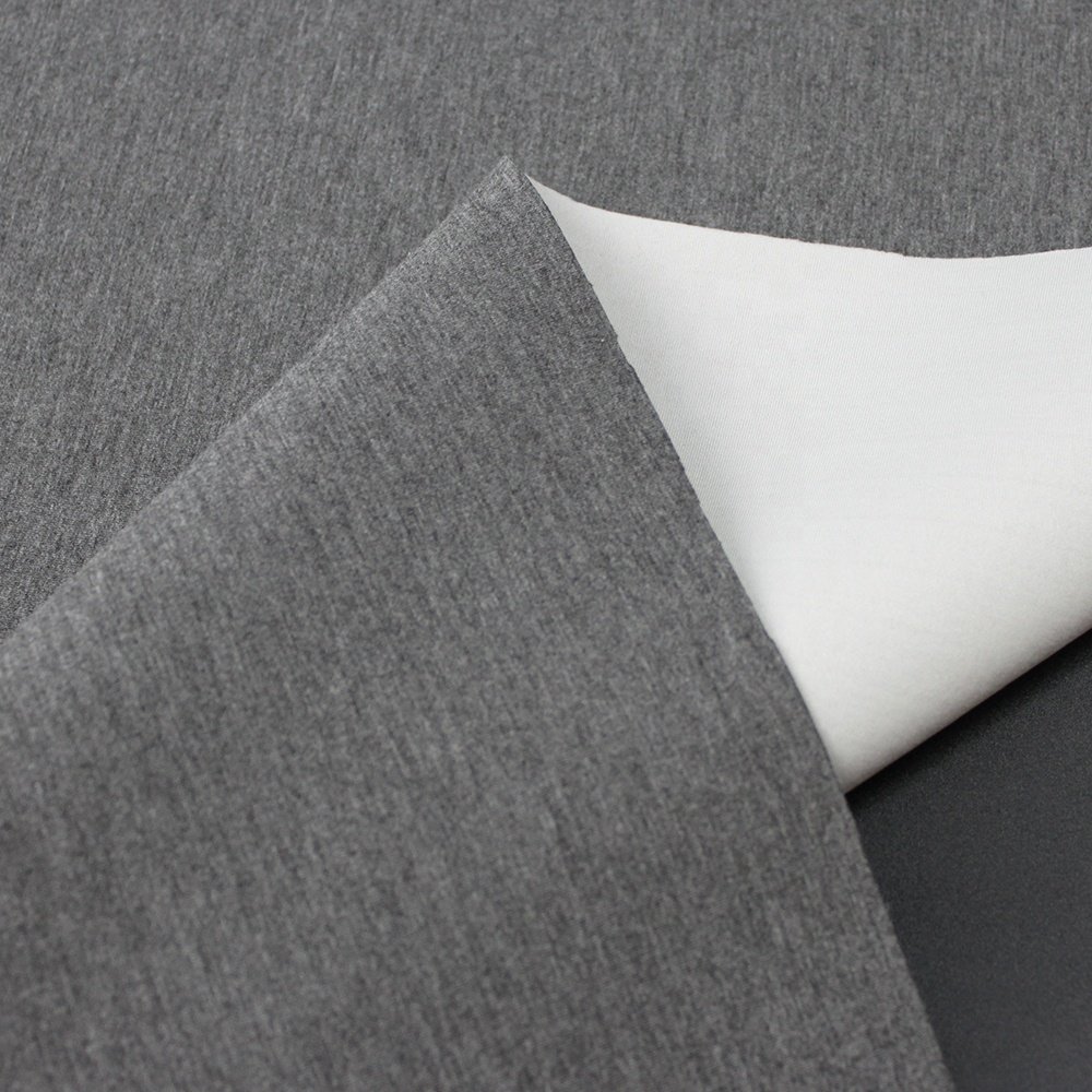 TR Linen grey knitd scuba textiles fabric double layer scuba air layer fabric for fashion cloth