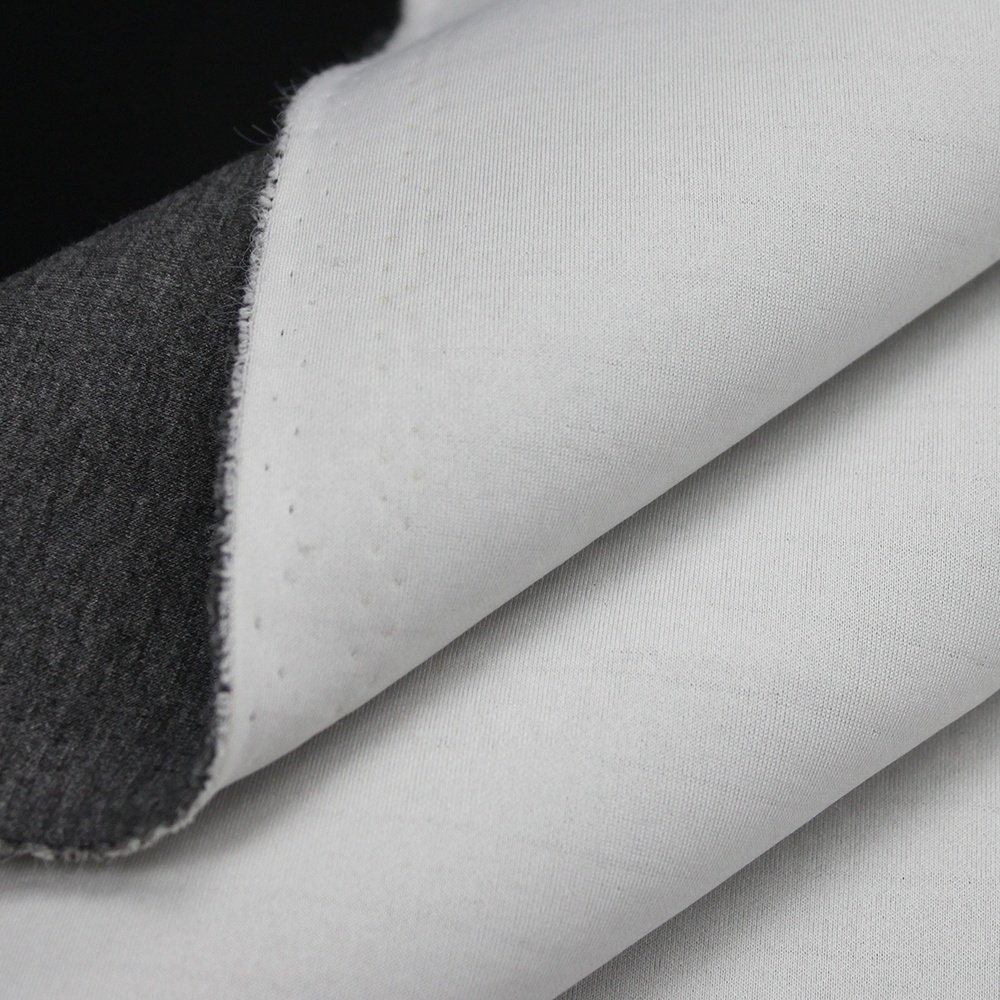 TR Linen grey knitd scuba textiles fabric double layer scuba air layer fabric for fashion cloth