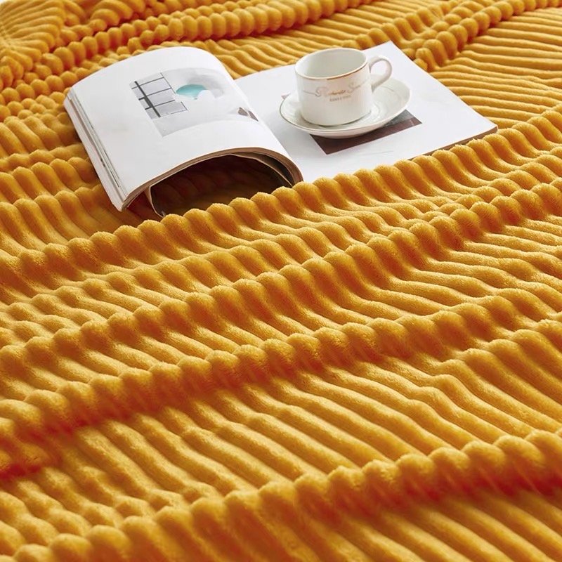 Factory price one side striped flannel fleece fabric for pajamas pillows blankets