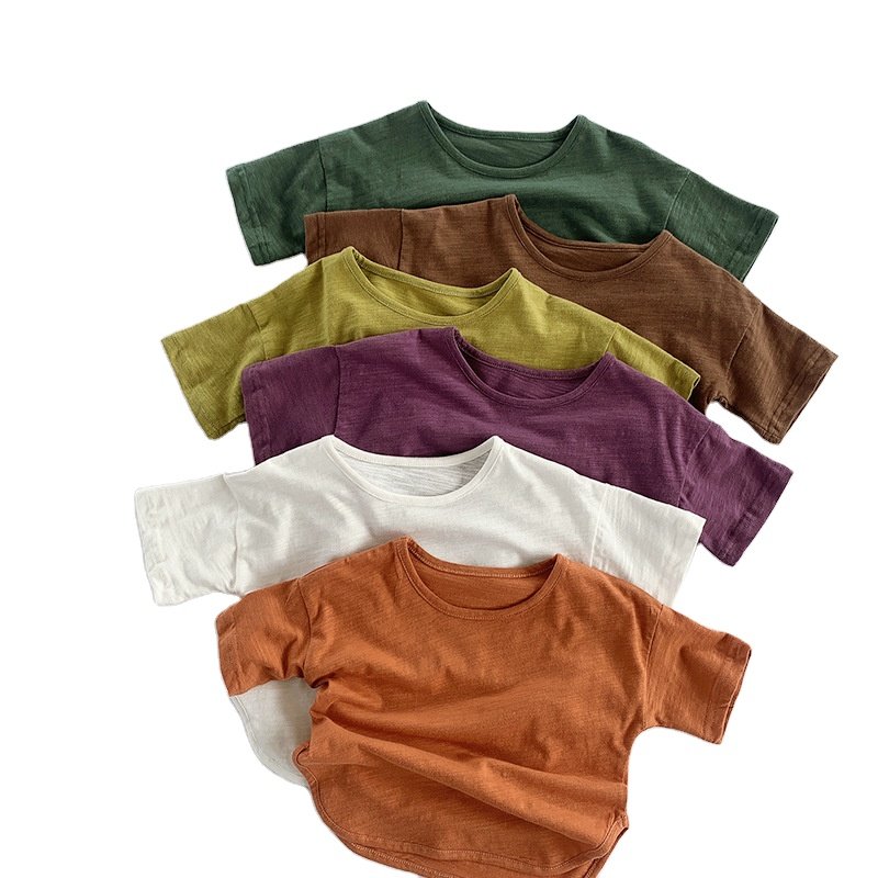 Wholesale Eco-Friendly Unisex Clothing Kids Plain T Shirts For Baby Boys And Girls' Bamboo T-Shirt