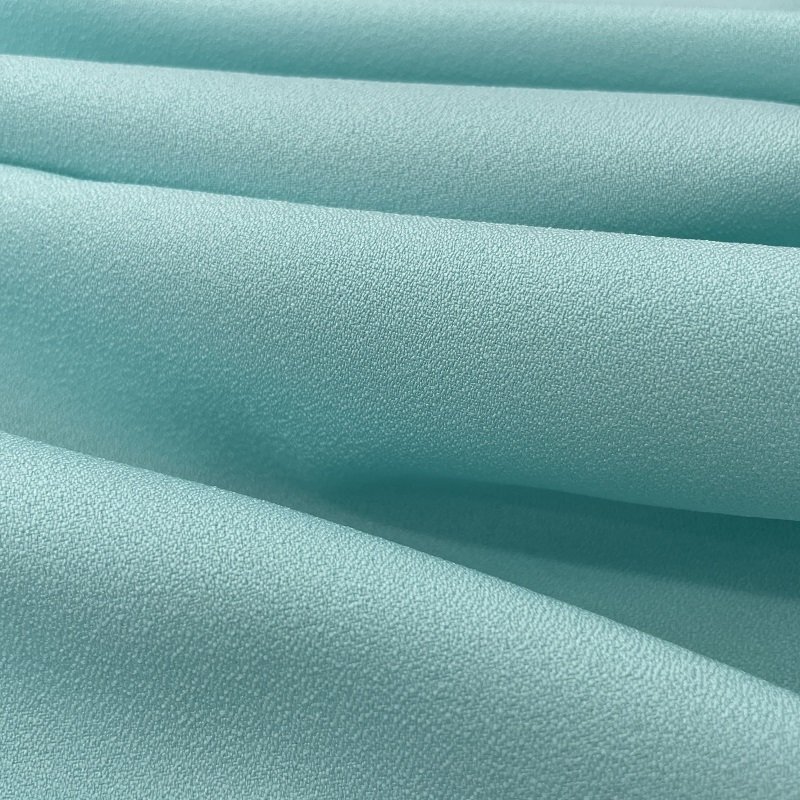 Chinese factory own greige Hot selings 2023 moss crepe without spandex fabric 100%poly lady zara PD