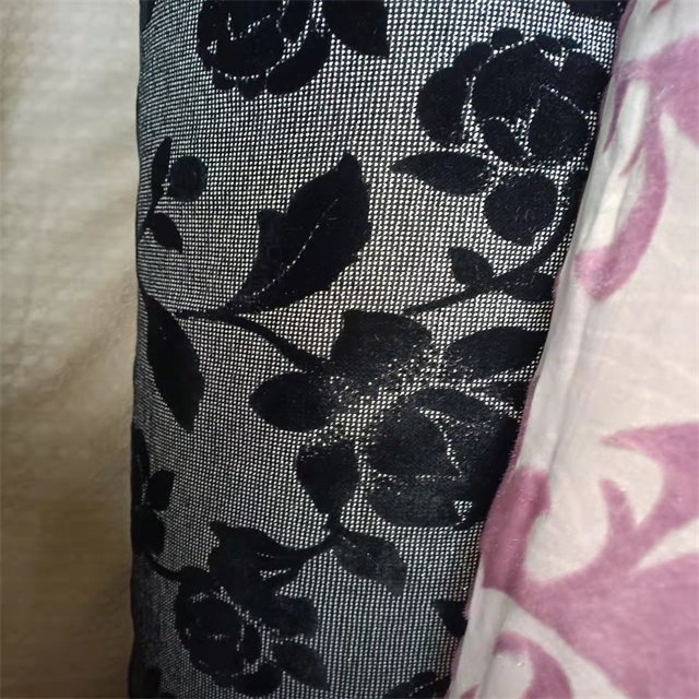 China factory supply flocking 100% polyester faux linen sofa fabric stock lot flocking linen fabric for upholstery