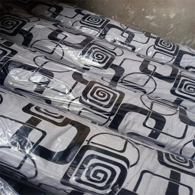 China factory supply flocking 100% polyester faux linen sofa fabric stock lot flocking linen fabric for upholstery