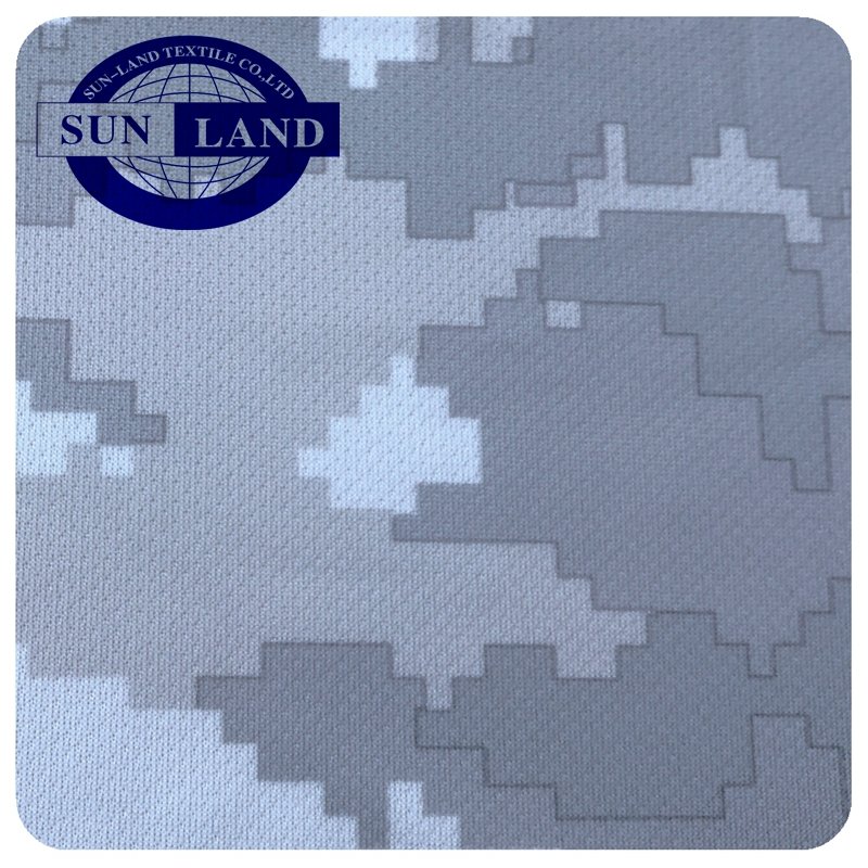 sublimation print digital camo printed 100 polyester sports round neck shirt mesh fabric
