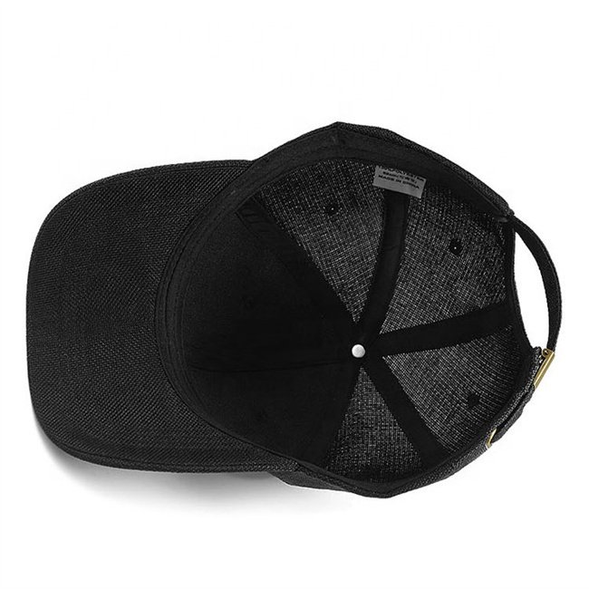 Wholesale High Quality Breathable Fabric Adjustable 6 Panel Linen Baseball Cap