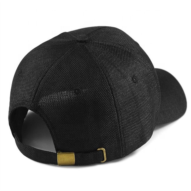 Wholesale High Quality Breathable Fabric Adjustable 6 Panel Linen Baseball Cap