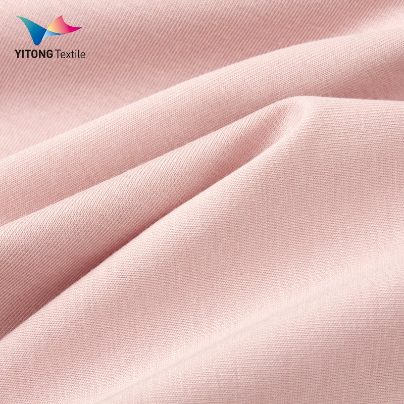 OEKO-TEX STANDARD 180 gsm Plain Bamboo Cotton Fabric 35% Cotton 35% Bamboo Fiber 30% Polyester Fabric for t-shirt