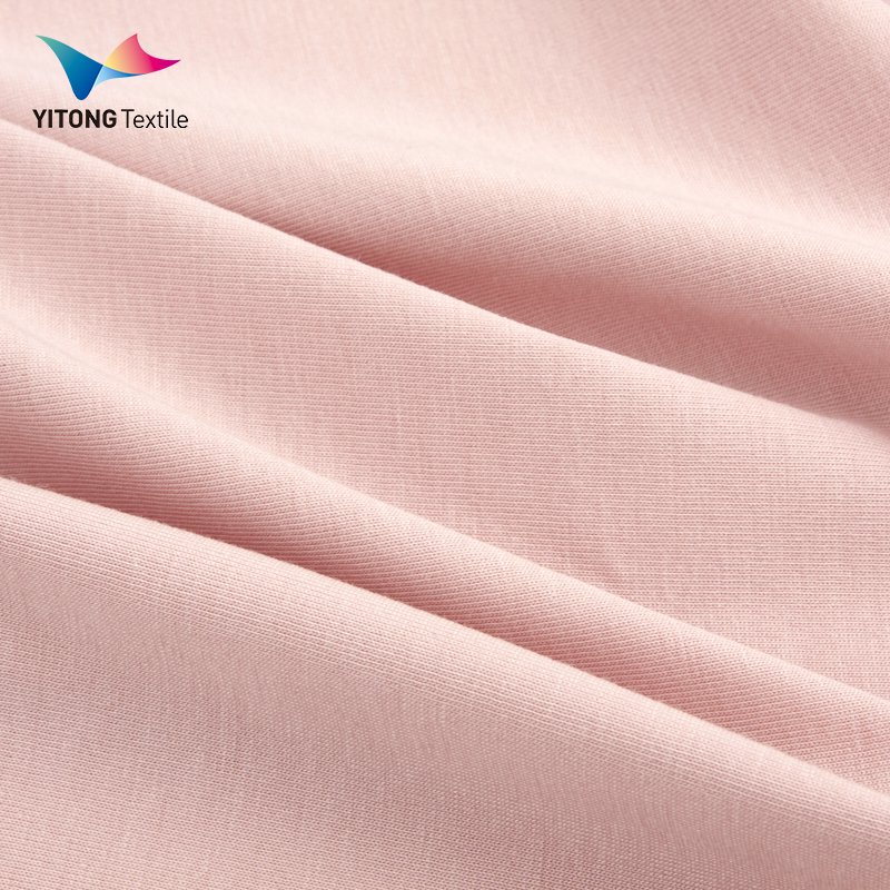 OEKO-TEX STANDARD 180 gsm Plain Bamboo Cotton Fabric 35% Cotton 35% Bamboo Fiber 30% Polyester Fabric for t-shirt