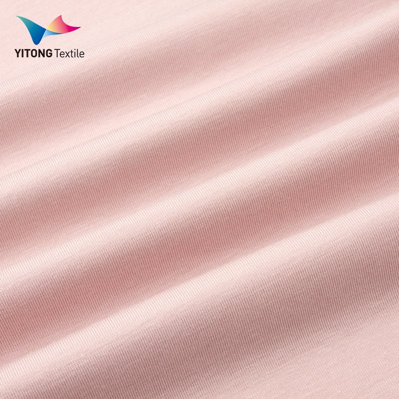 OEKO-TEX STANDARD 180 gsm Plain Bamboo Cotton Fabric 35% Cotton 35% Bamboo Fiber 30% Polyester Fabric for t-shirt