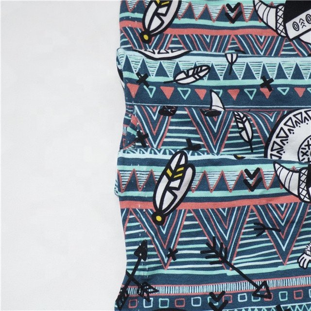 70%bamboo 25%Cotton 5%Spandex Custom printed digital printed Bamboo Cotton lycra spandex jersey fabric for Tshirt 260gsm