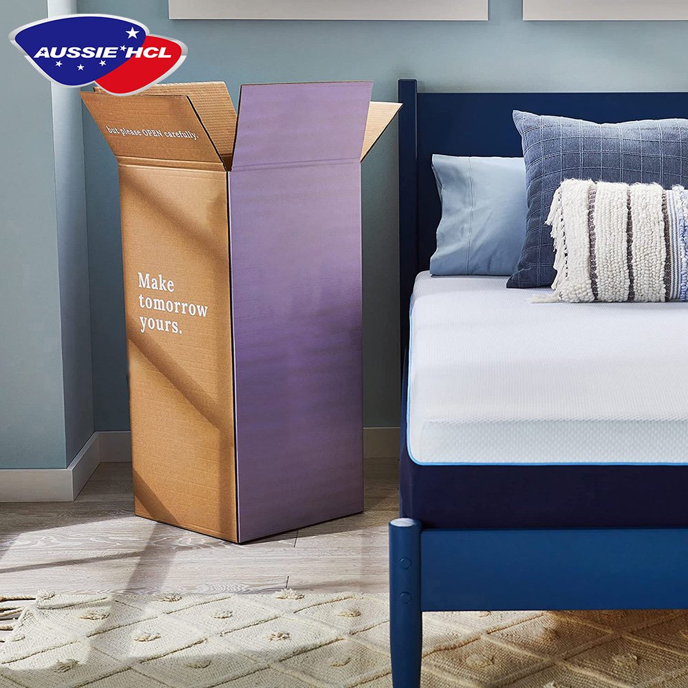 Quality sleeping well latex king double full single size king mattress rolled up in a carton box high density gel foam mattress