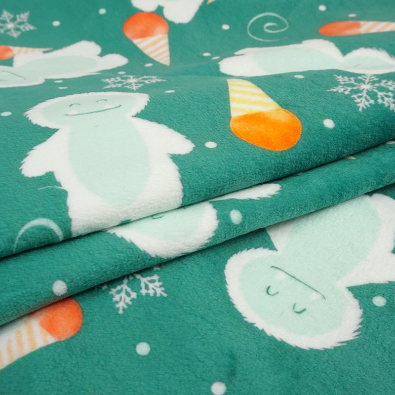 Wholesale Digital printing Minky Squish fabric Polyester Spandex Double Sided For Pajamas