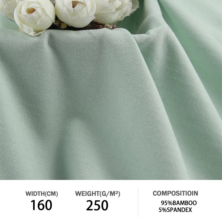 Wholesale Custom Bamboo Spandex Fabric Knitted Bamboo Fiber Shirt Fabric Bamboo Viscose Fabric for Dress