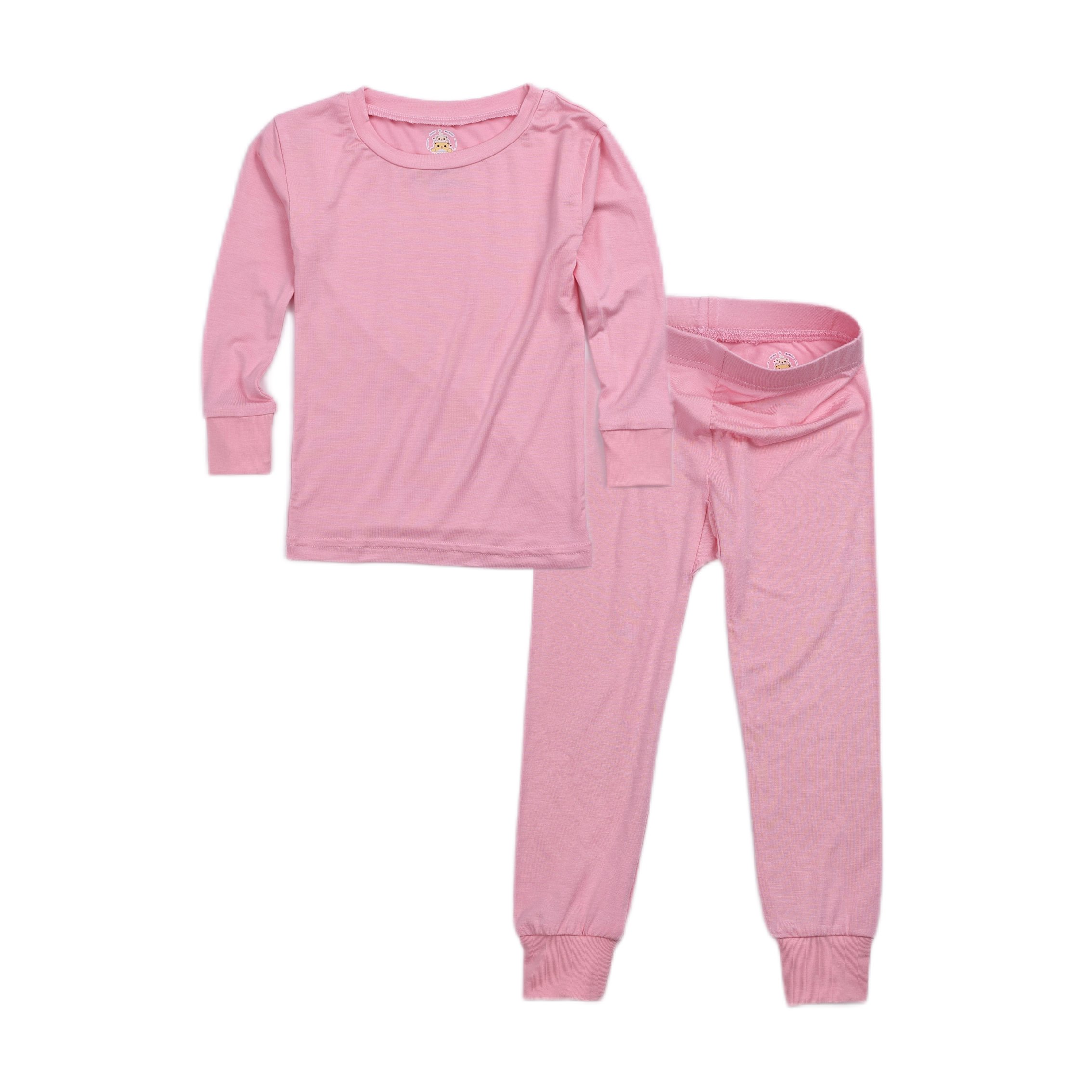 Summer Short Sleeve Custom Pajamas For Women Floral Print Turn Round Neck Baby Pajamas Set Bamboo Fabric Girl Sleep Wear Set