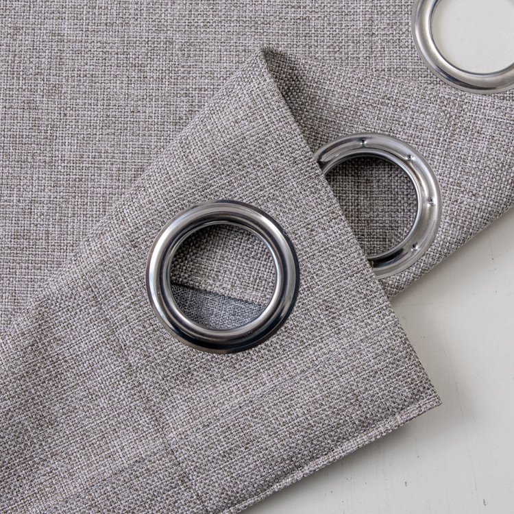 High Selling New Style King Linen Fabric Beige Color 100% Blackout Jacquard Fabric Household Curtain