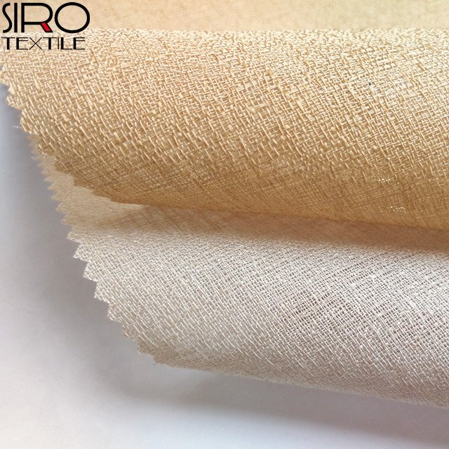Popular NFPA701 IFR 100% polyester linen look sheer fabric voile fabric for hotel curtains