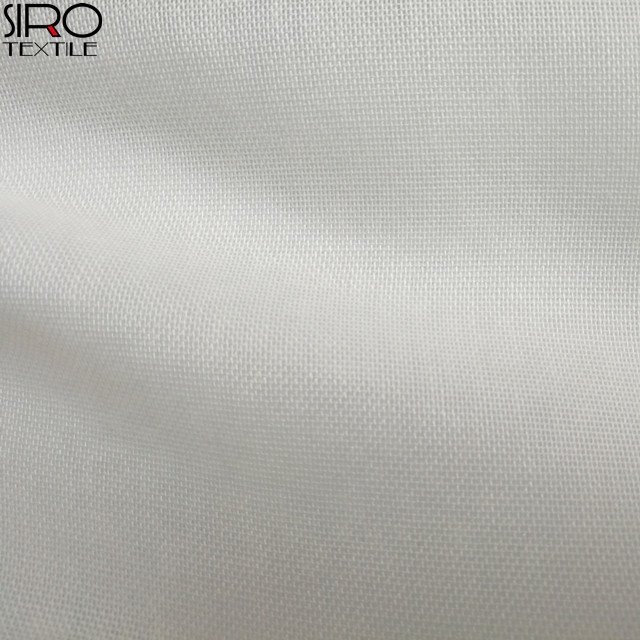 Popular NFPA701 IFR 100% polyester linen look sheer fabric voile fabric for hotel curtains