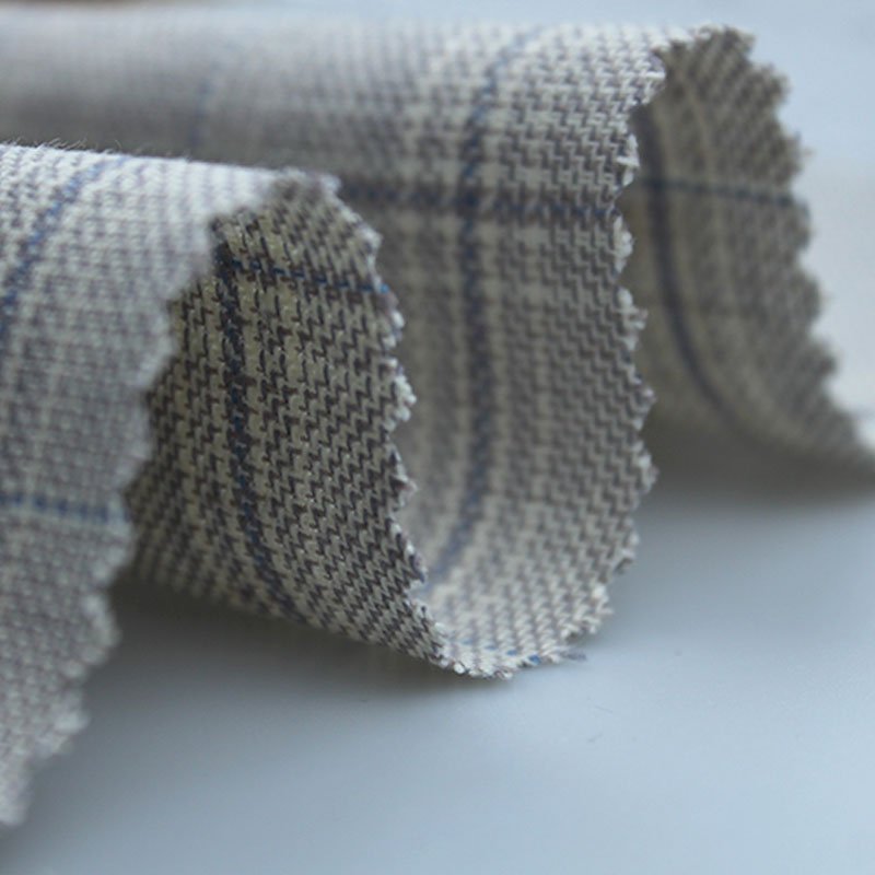 Customized Magnificent Delicacy Woven Shirting Plaid Fabric Linen Cotton Yarn Dyed Check Fabric for Shirt or Dress