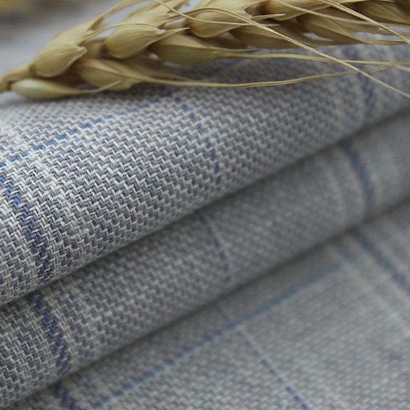 Customized Magnificent Delicacy Woven Shirting Plaid Fabric Linen Cotton Yarn Dyed Check Fabric for Shirt or Dress