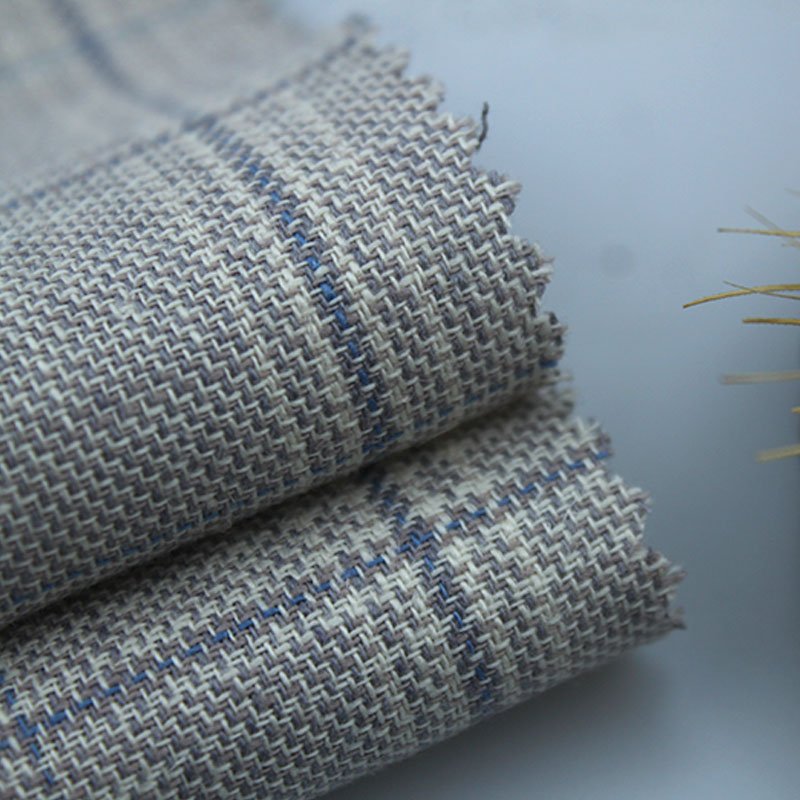Customized Magnificent Delicacy Woven Shirting Plaid Fabric Linen Cotton Yarn Dyed Check Fabric for Shirt or Dress