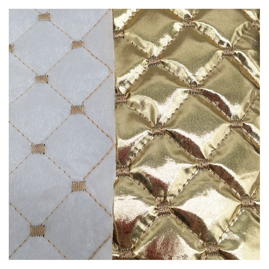 glitter winter fabric 100% polyester hot stamping foil diamond quilted fabric for jacket/coat