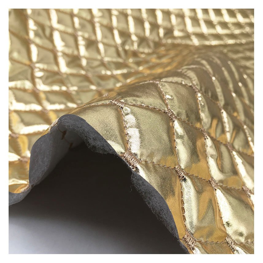 glitter winter fabric 100% polyester hot stamping foil diamond quilted fabric for jacket/coat