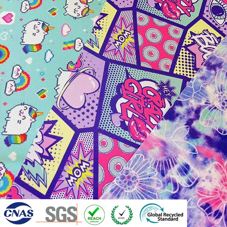 Custom fabric printing 100% polyester fabric 300D 600D 900D oxford printing fabric