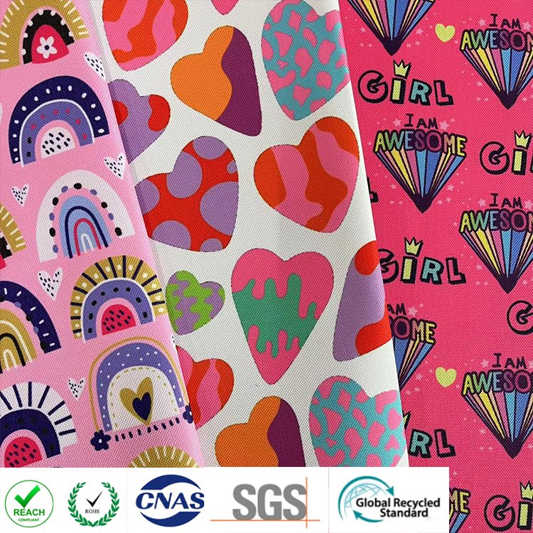 Custom fabric printing 100% polyester fabric 300D 600D 900D oxford printing fabric