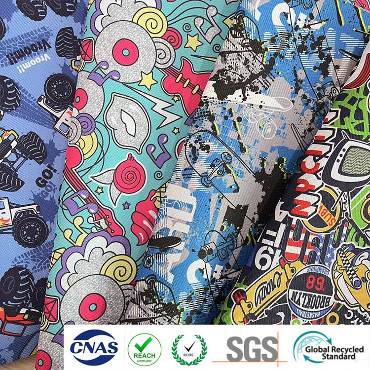 Custom fabric printing 100% polyester fabric 300D 600D 900D oxford printing fabric