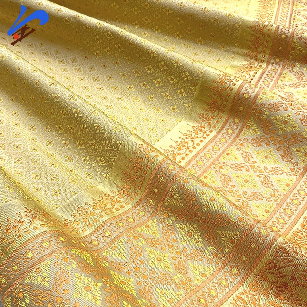 Jindian Wholesale Traditional Woven Thai Fabric 100% Polyester For Thai Sarong Women Beach Batik Fabric Bali Malaysia Indonesia